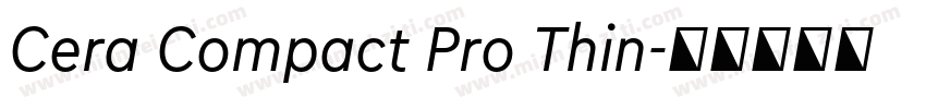 Cera Compact Pro Thin字体转换